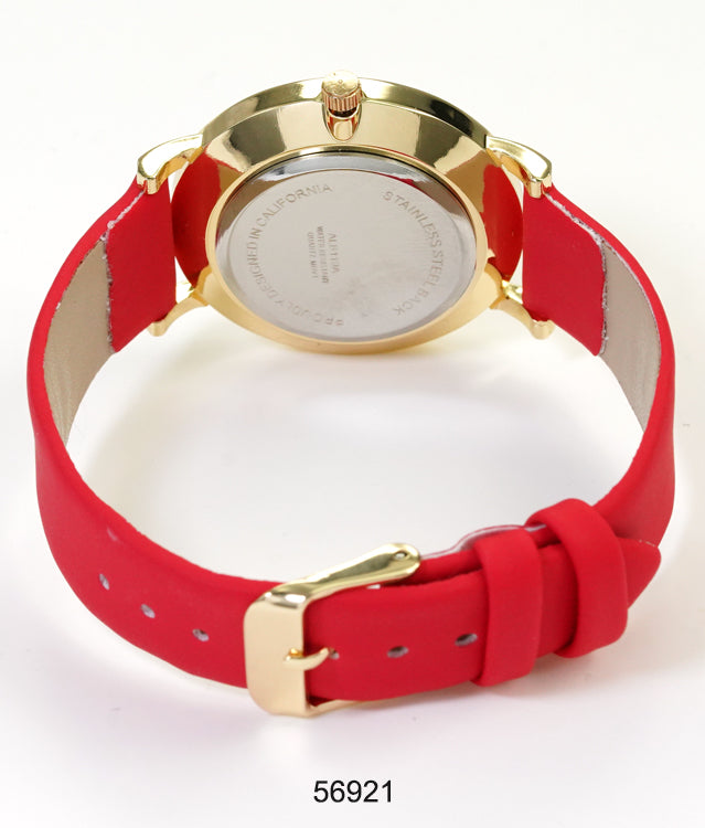5692-Montres Carlo Faux Leather Band Watch