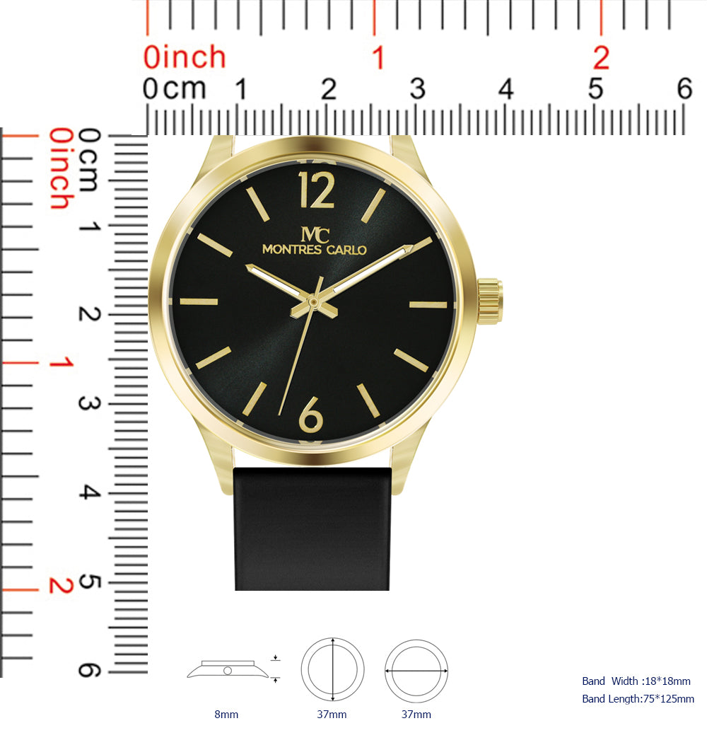 5693-Montres Carlo Silicon Band Watch