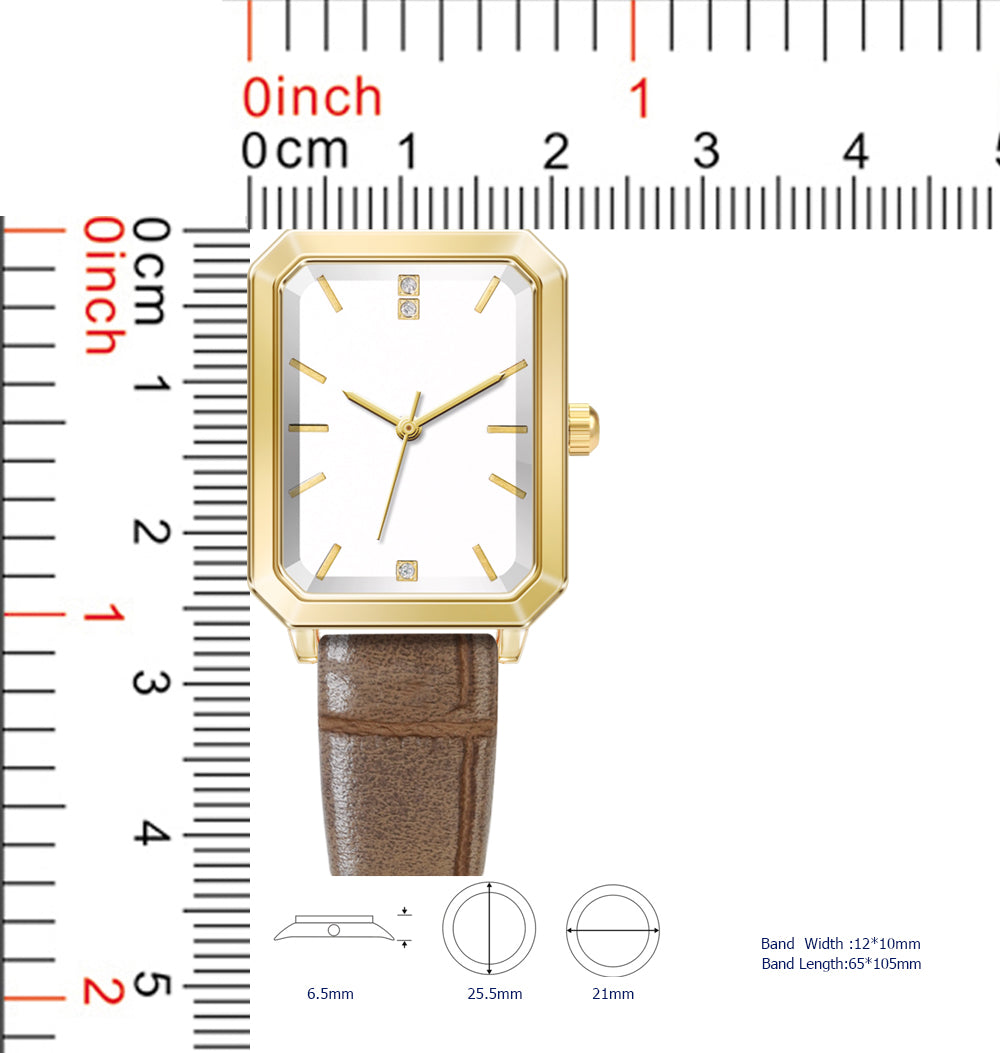 5695 - Faux Leather band watch