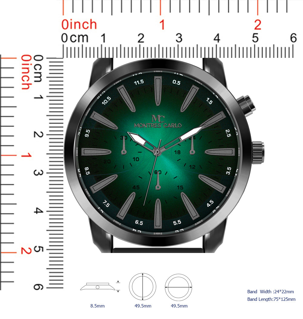 5700-Montres Carlo Silicon Band Watch