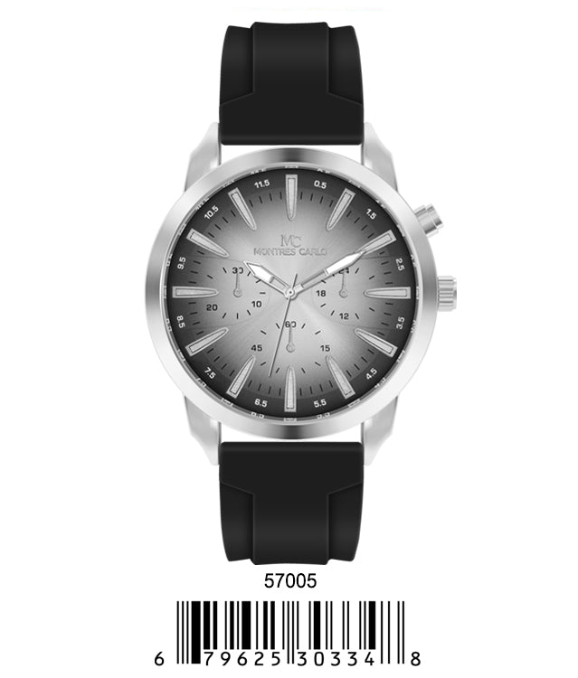 5700-Montres Carlo Silicon Band Watch