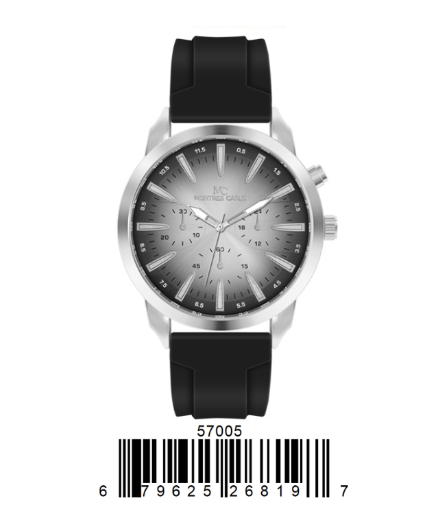 5700-Montres Carlo Silicon Band Watch