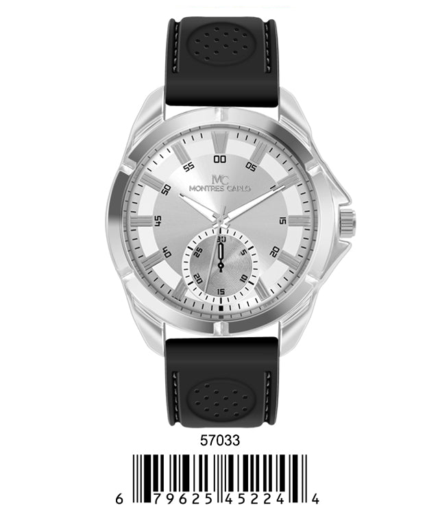 5703-Montres Carlo Silicon Band Watch