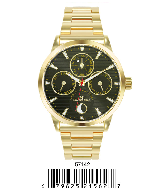 5714-Montres Carlo Metal Band Watch