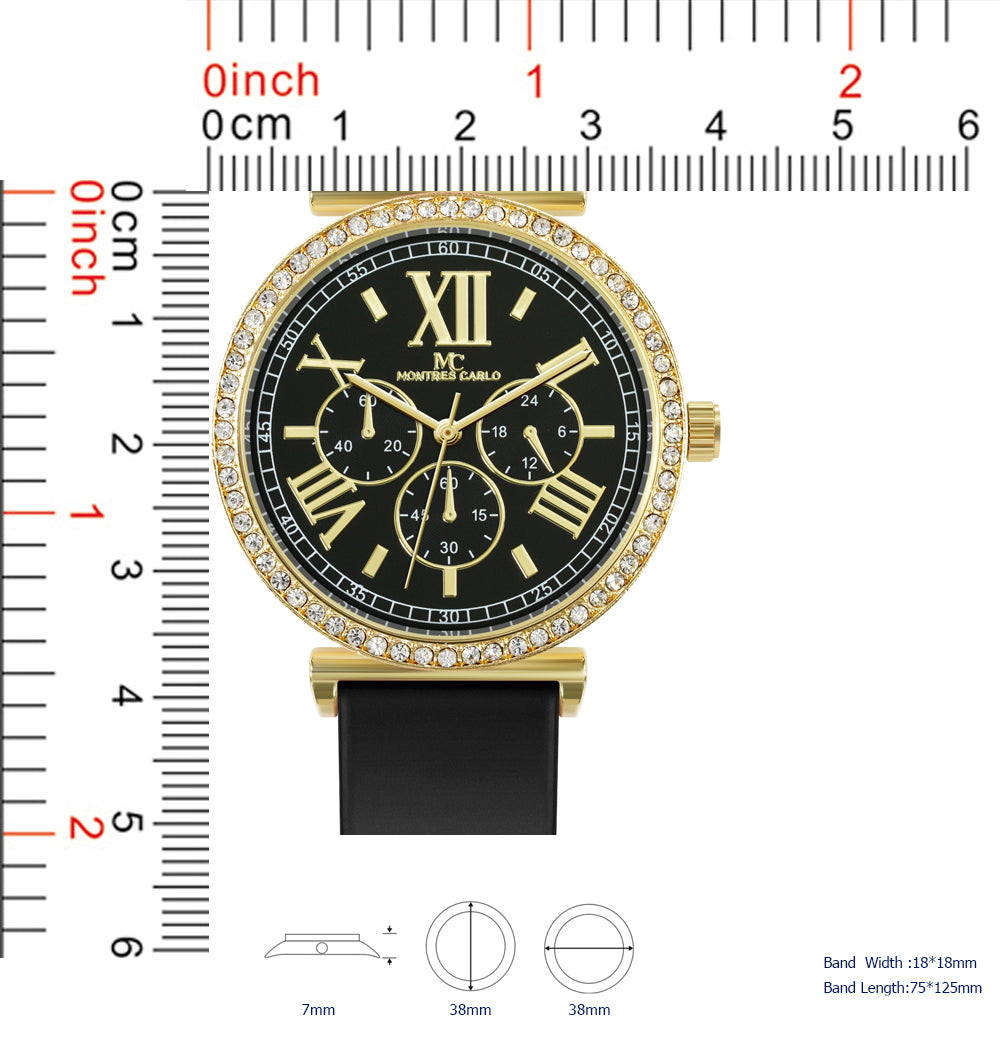 5722-Montres Carlo Silicon Band Watch