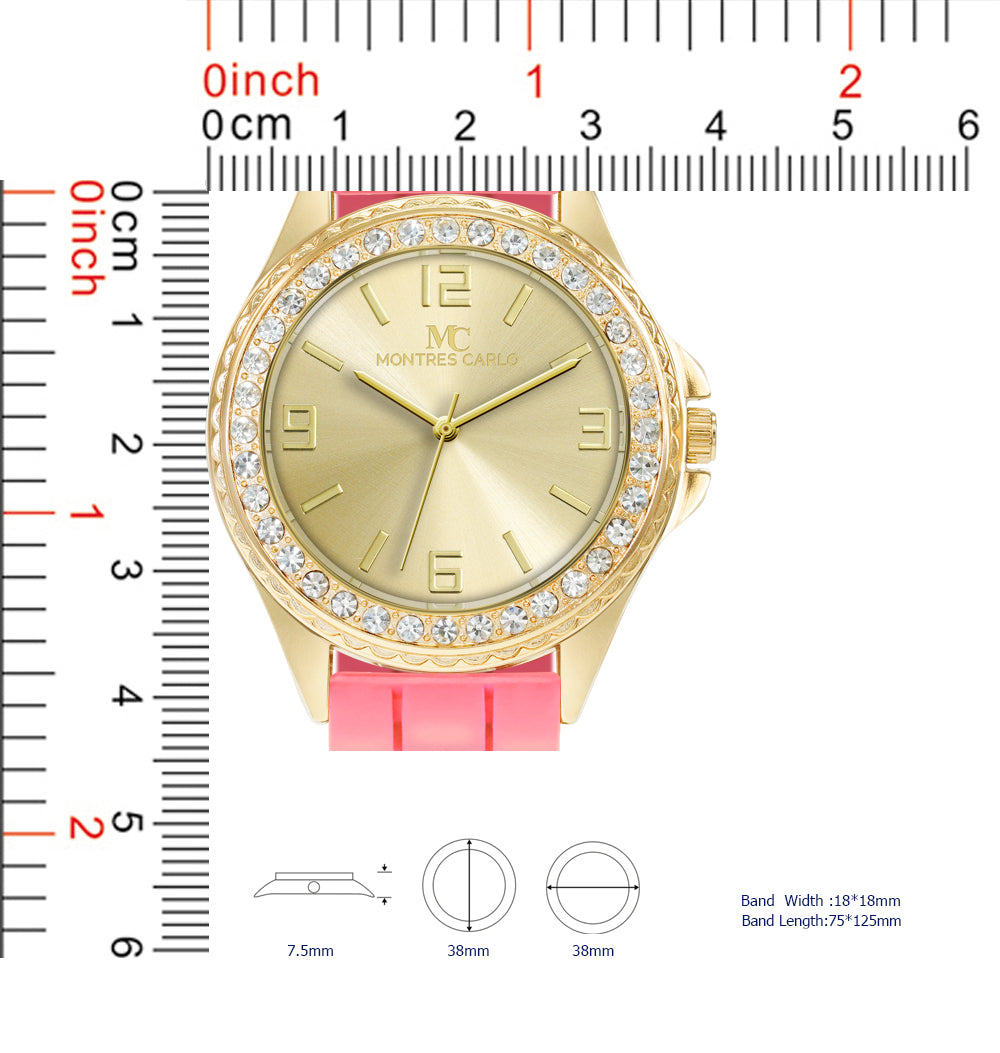 5724-Montres Carlo Silicon Band Watch