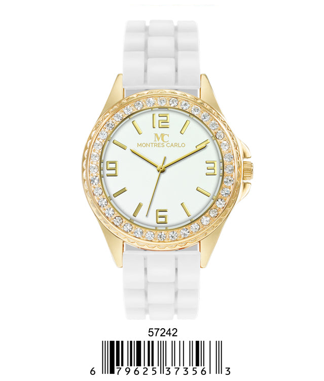 5724-Montres Carlo Silicon Band Watch