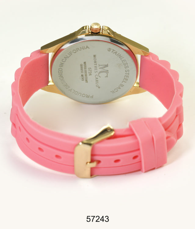5724-Montres Carlo Silicon Band Watch