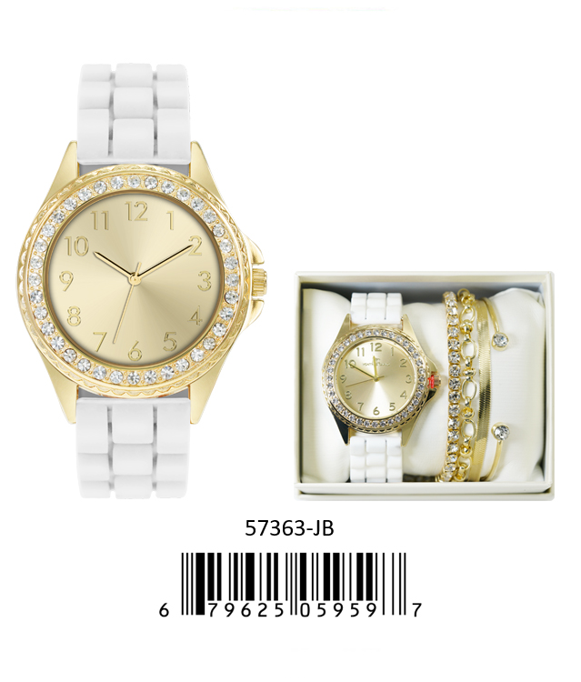 5736-JB - Silicon band watch Gift Box Edition