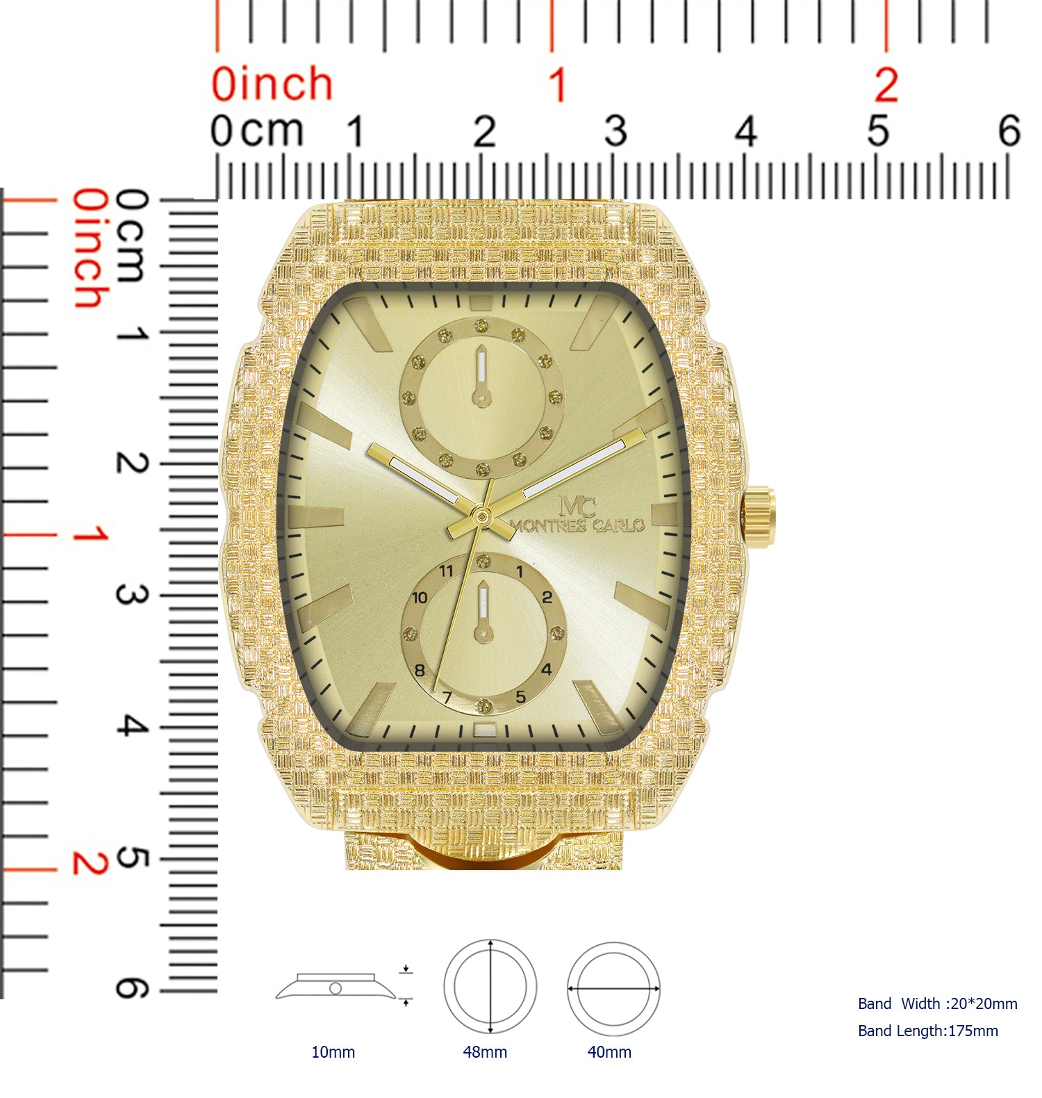 5740-Montres Carlo Metal Band Watch
