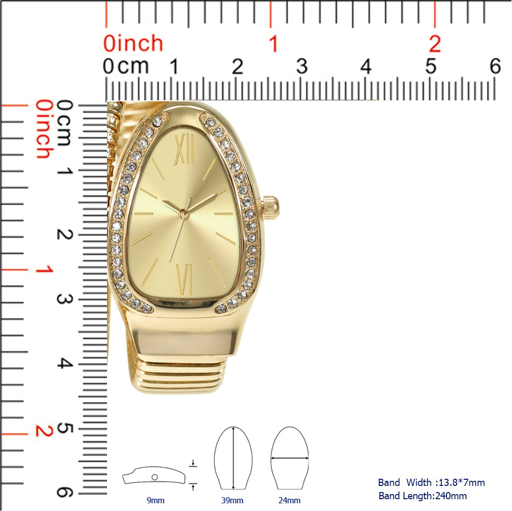 5745-Montres Carlo Metal Band Snake Watch