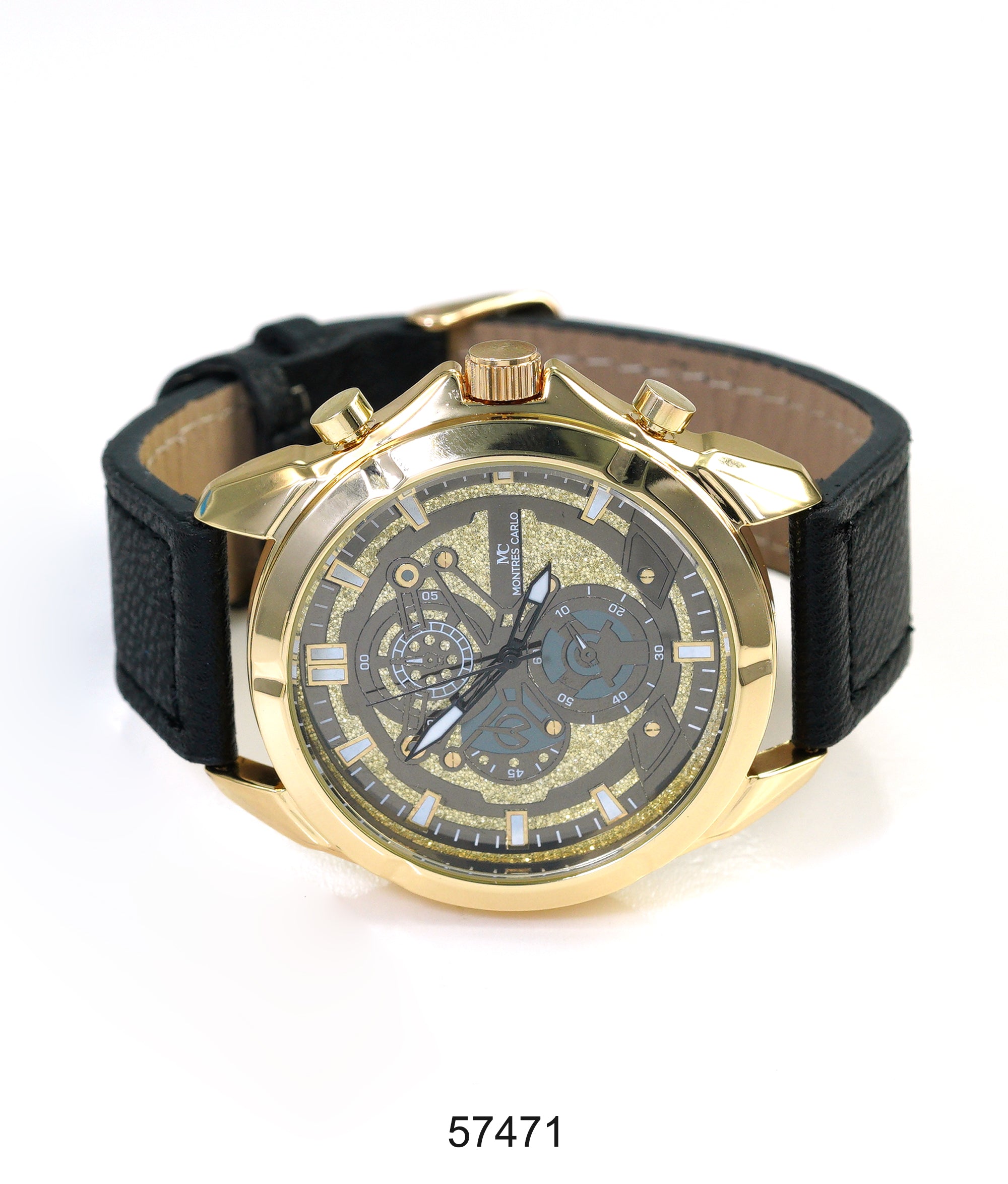 5747- Faux Leather Band Watch