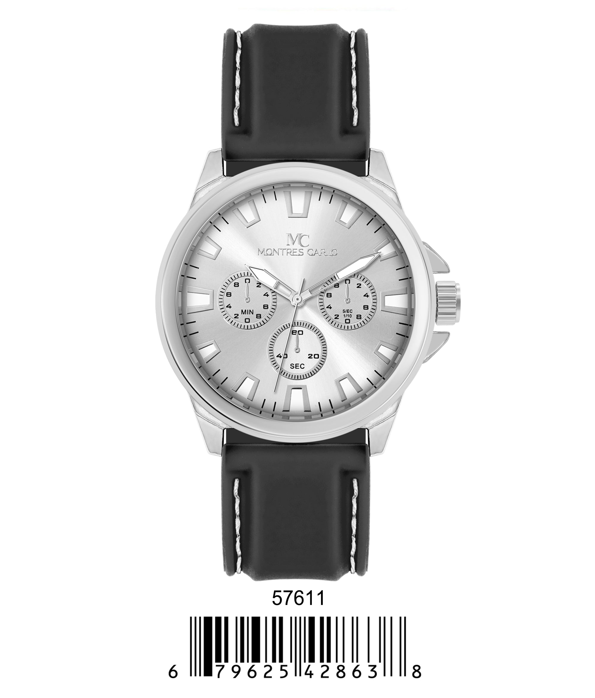 5761-Montres Carlo Sports Watch With PU Band