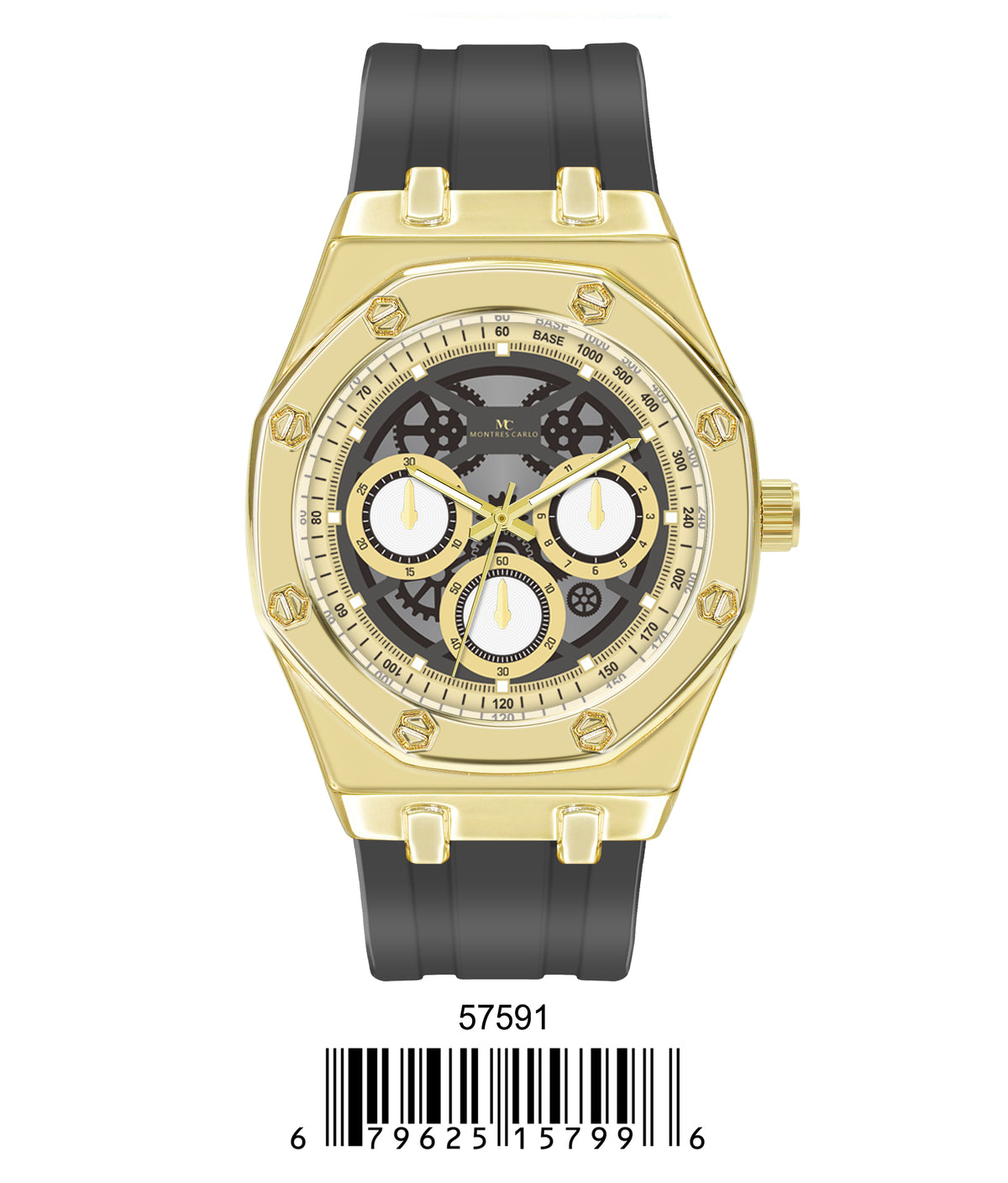 5759-Montres Carlo Silicon Band Watch