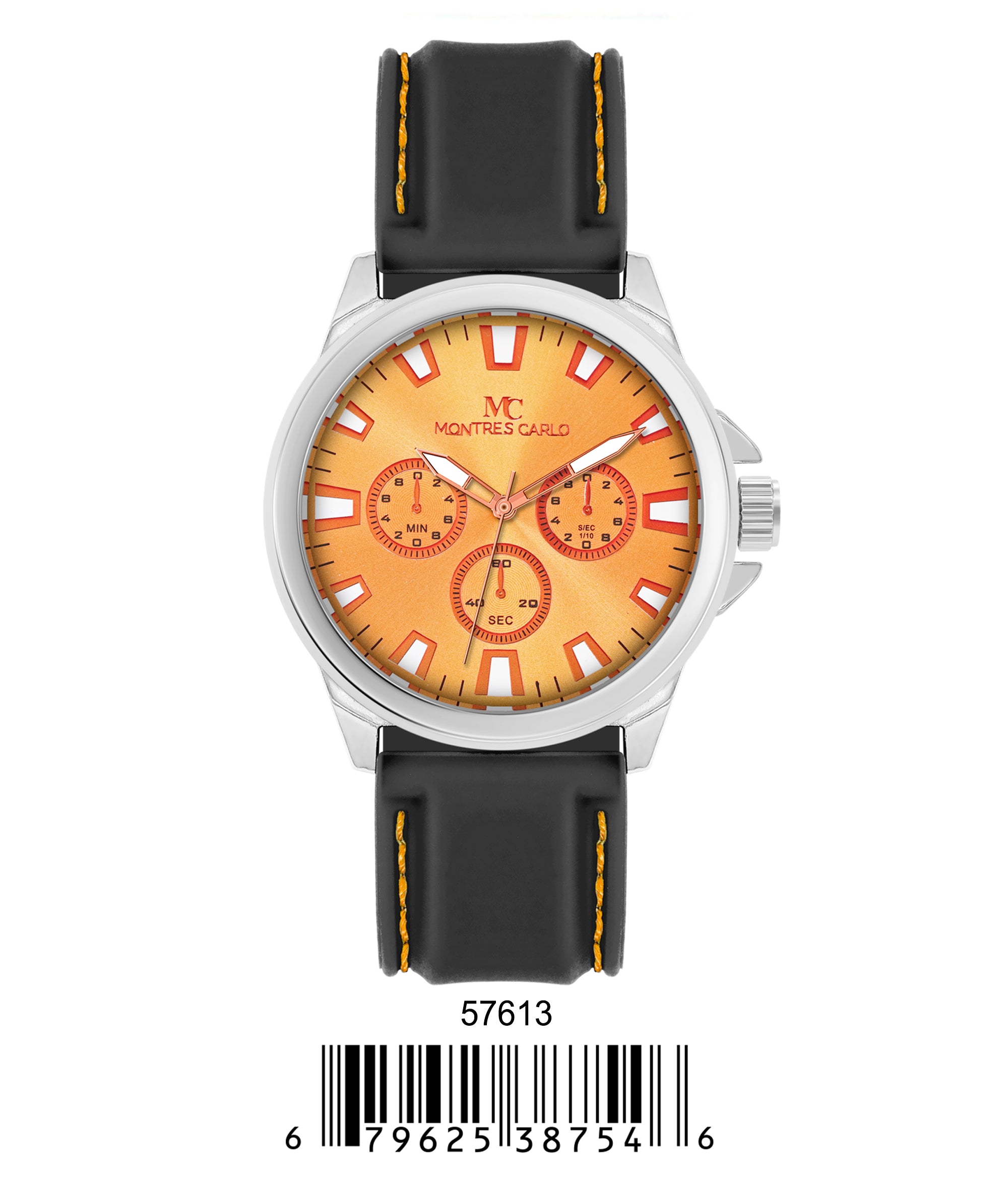 5761-Montres Carlo Sports Watch With PU Band