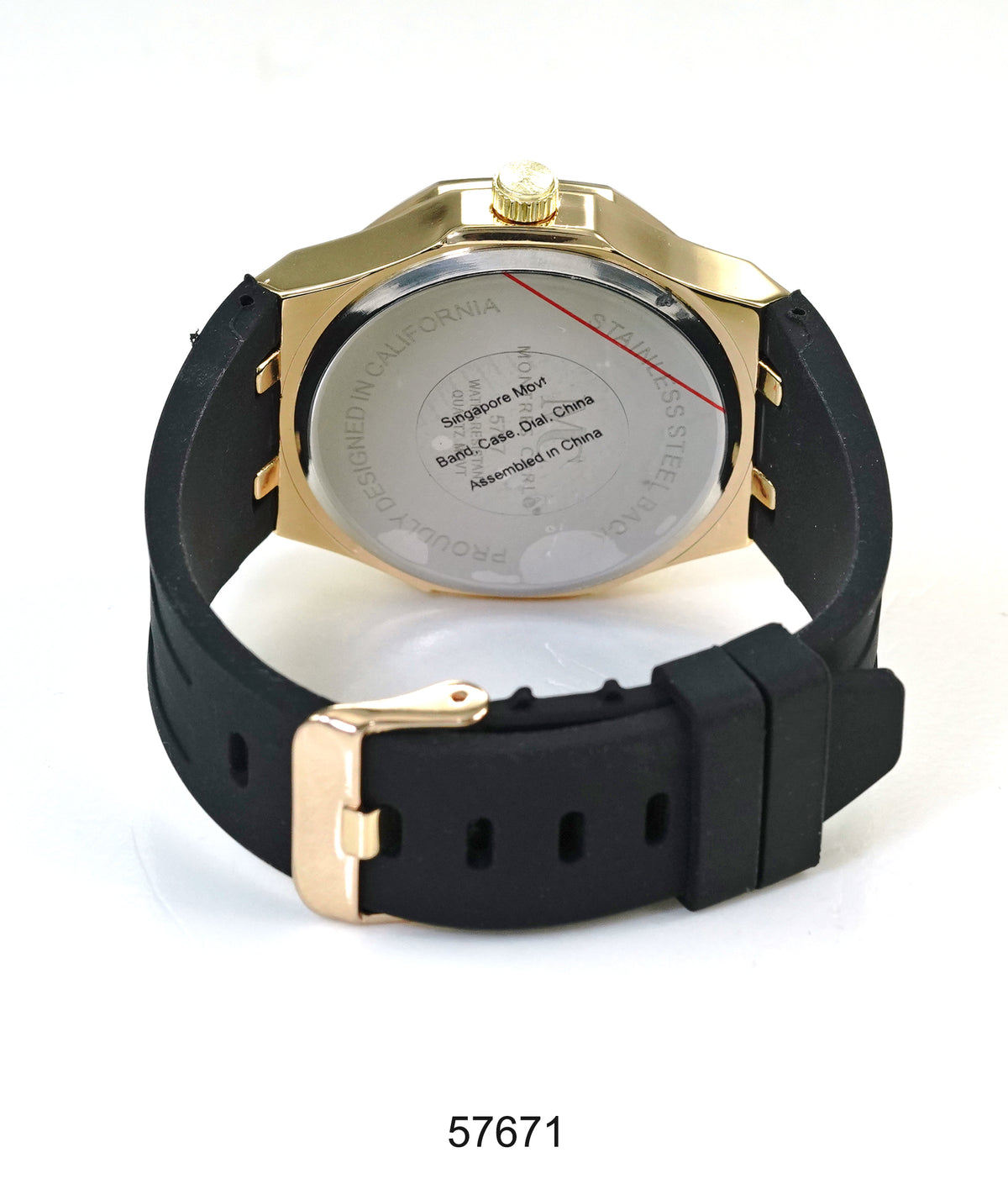 5767-Montres Carlo Sports Watch With PU Band