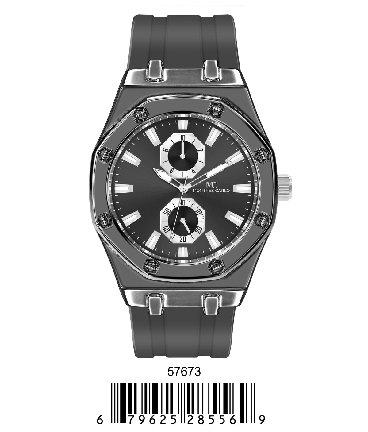 5767-Montres Carlo Sports Watch With PU Band