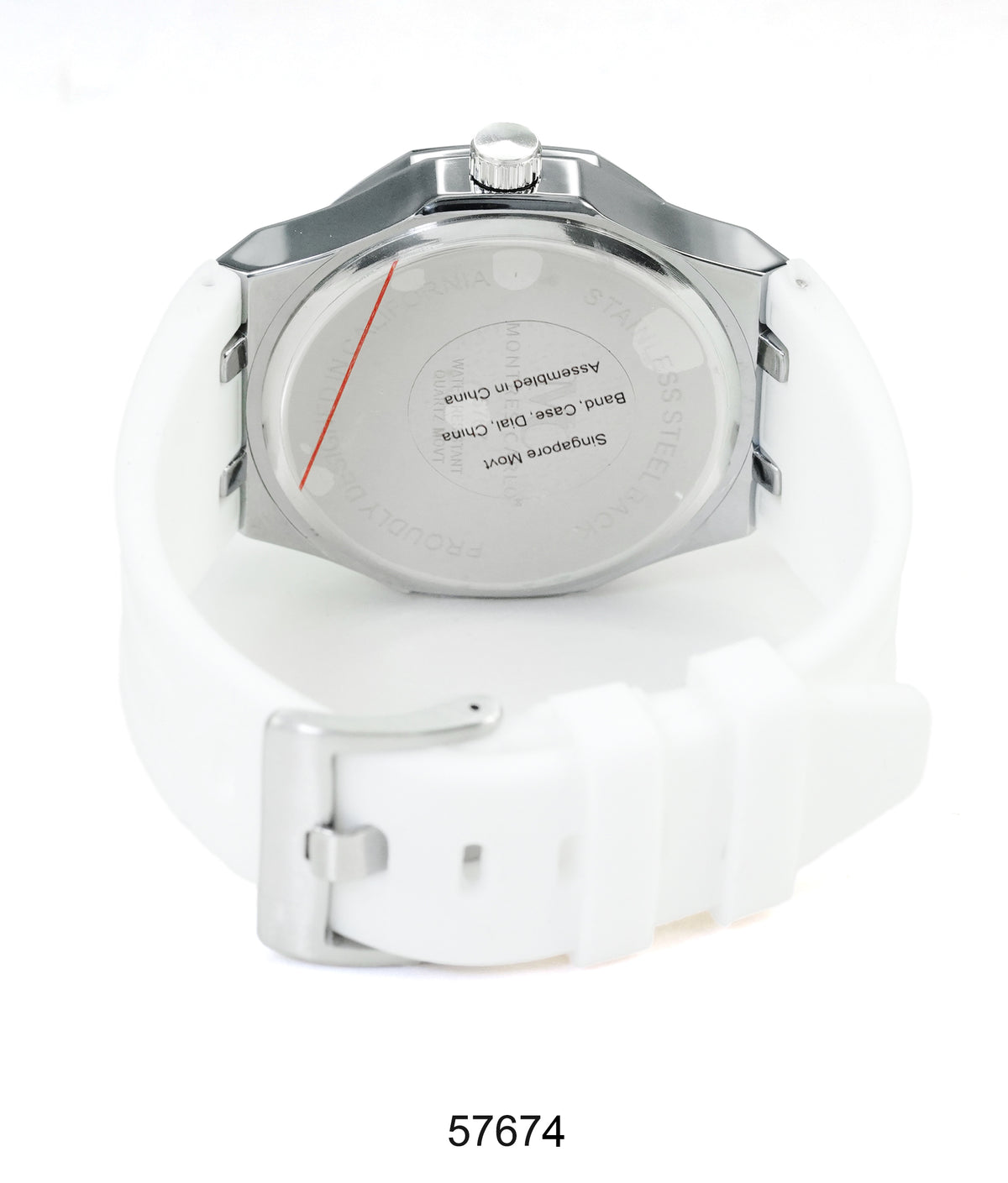 5767-Montres Carlo Sports Watch With PU Band