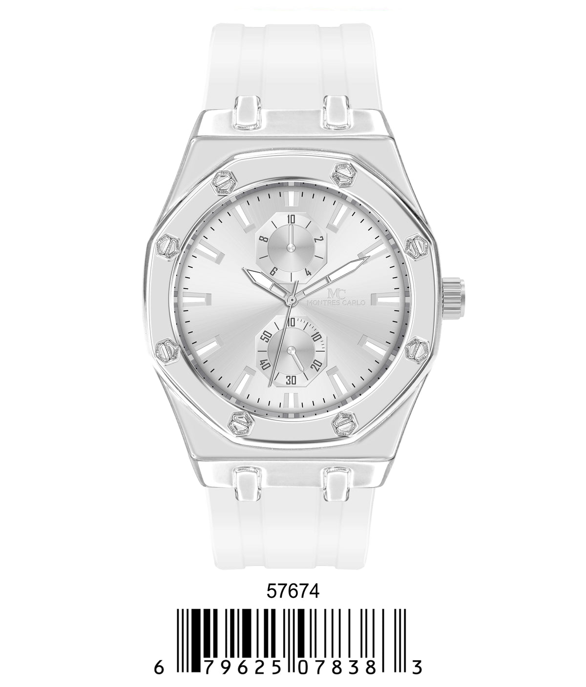 5767-Montres Carlo Sports Watch With PU Band