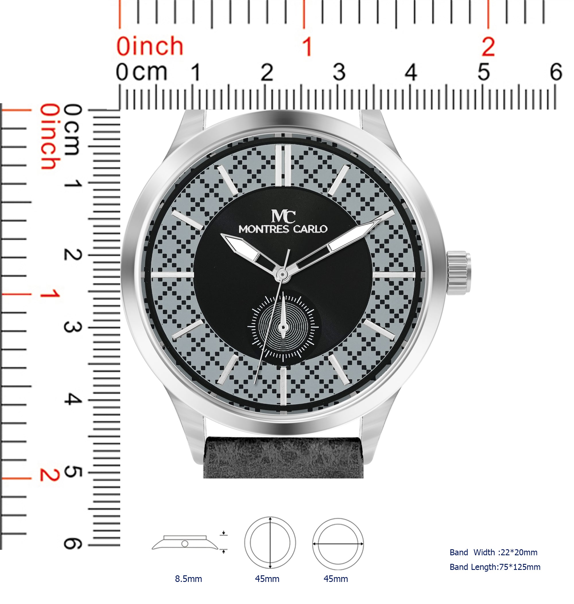 5776-JB-Montres Carlo Silicone Band Watch