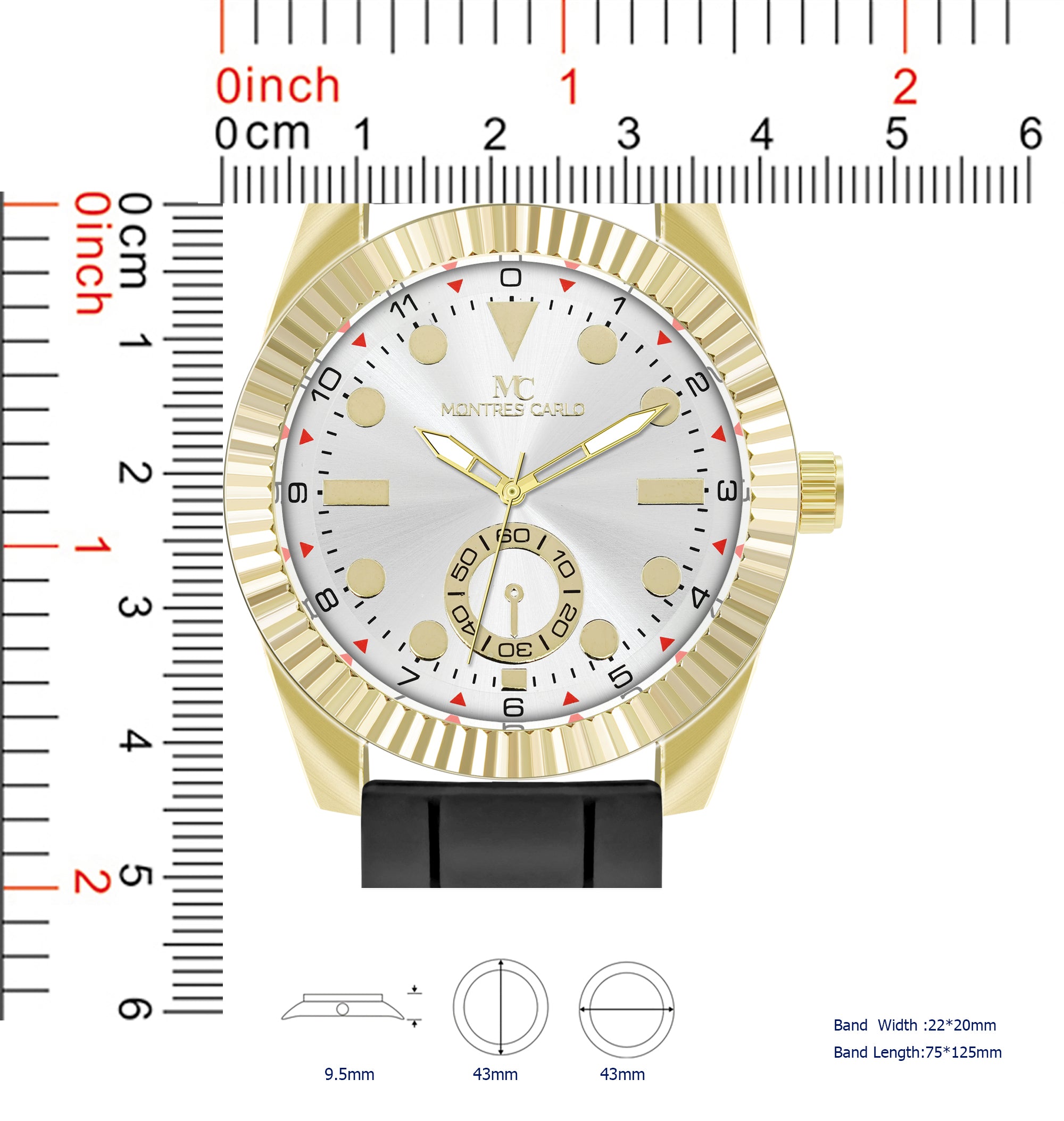 5778-JB-Montres Carlo Silicone Band Watch