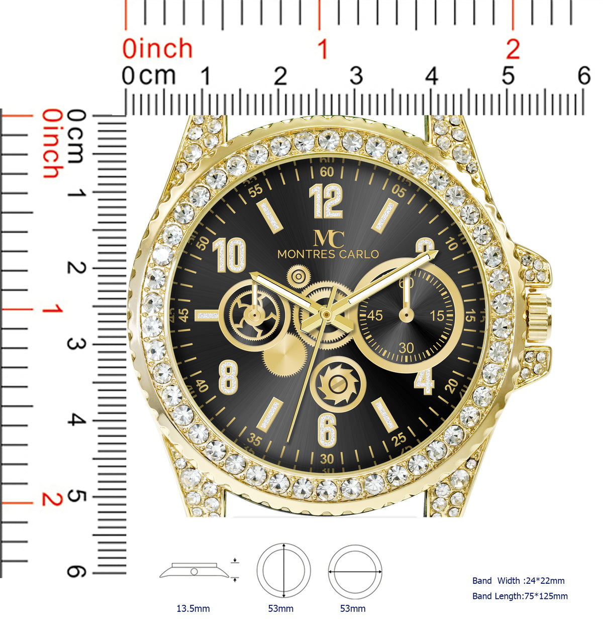 5780-Montres Carlo Silicon Band Watch