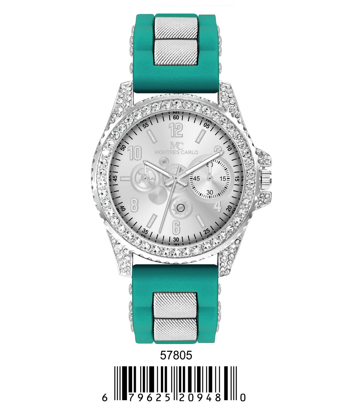 5780-Montres Carlo Silicon Band Watch