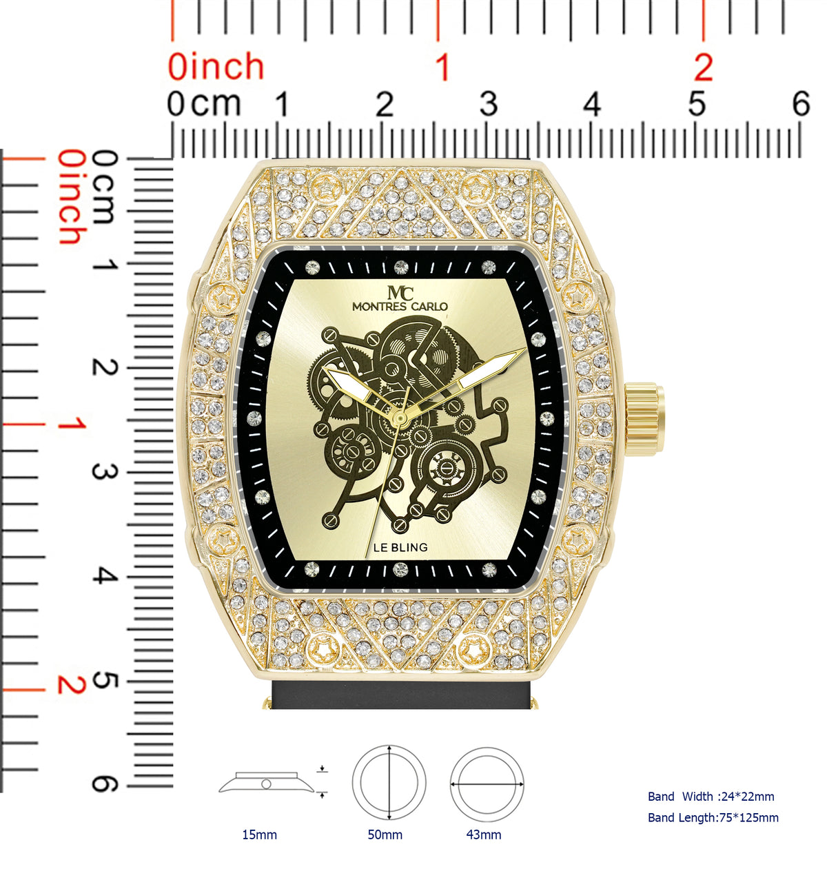 5782-Montres Carlo Silicon Band Watch