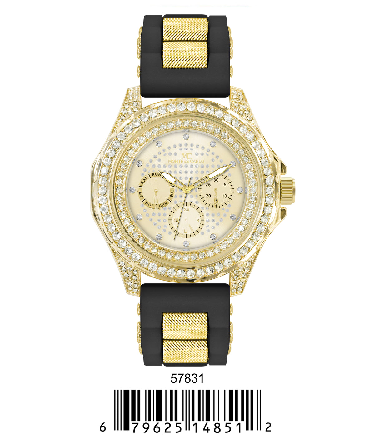 5783-Montres Carlo Silicon Band Watch