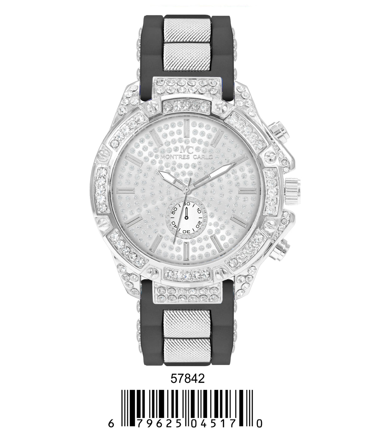 5784-Montres Carlo Silicon Band Watch