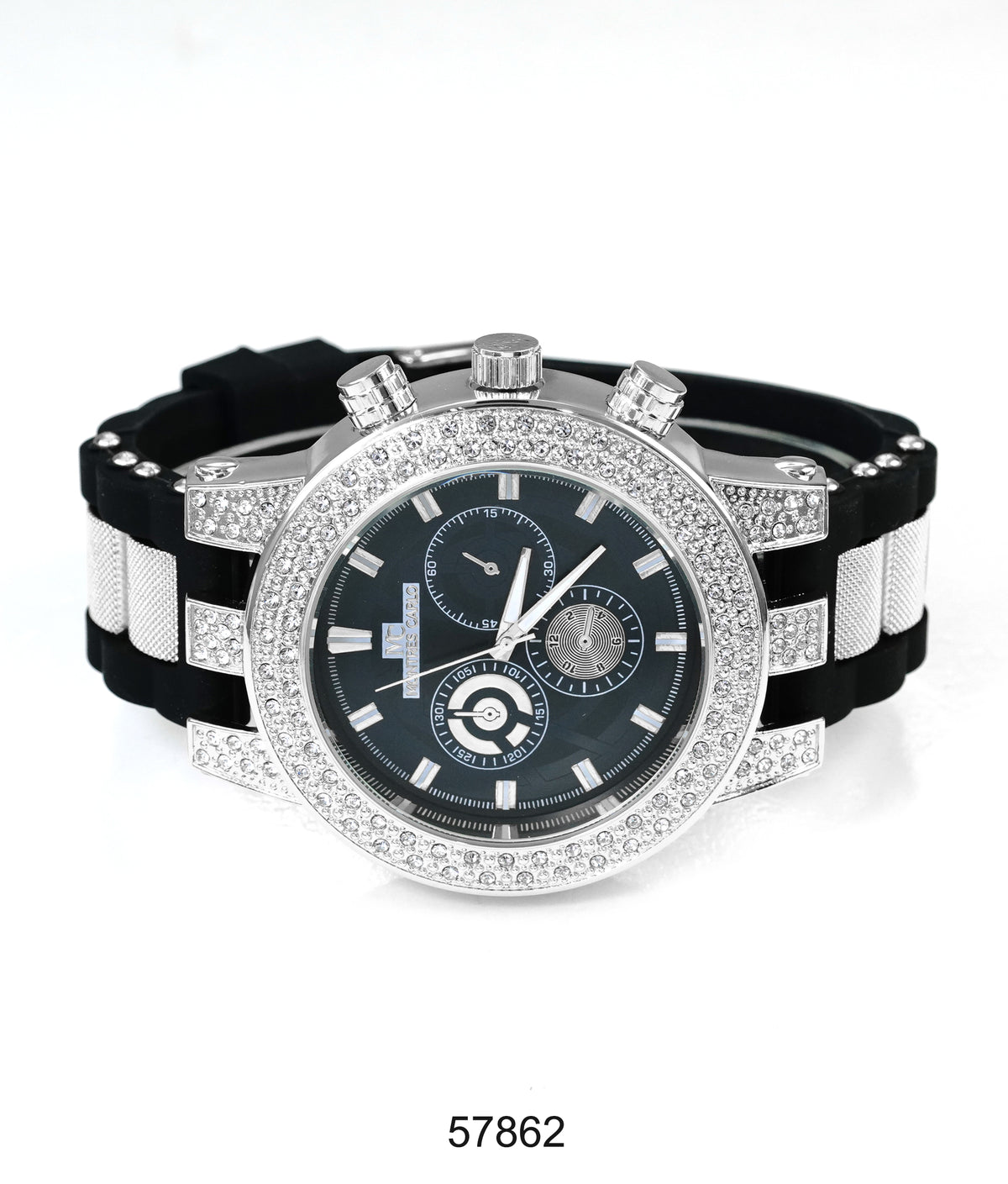 5786-Montres Carlo Silicon Band Watch