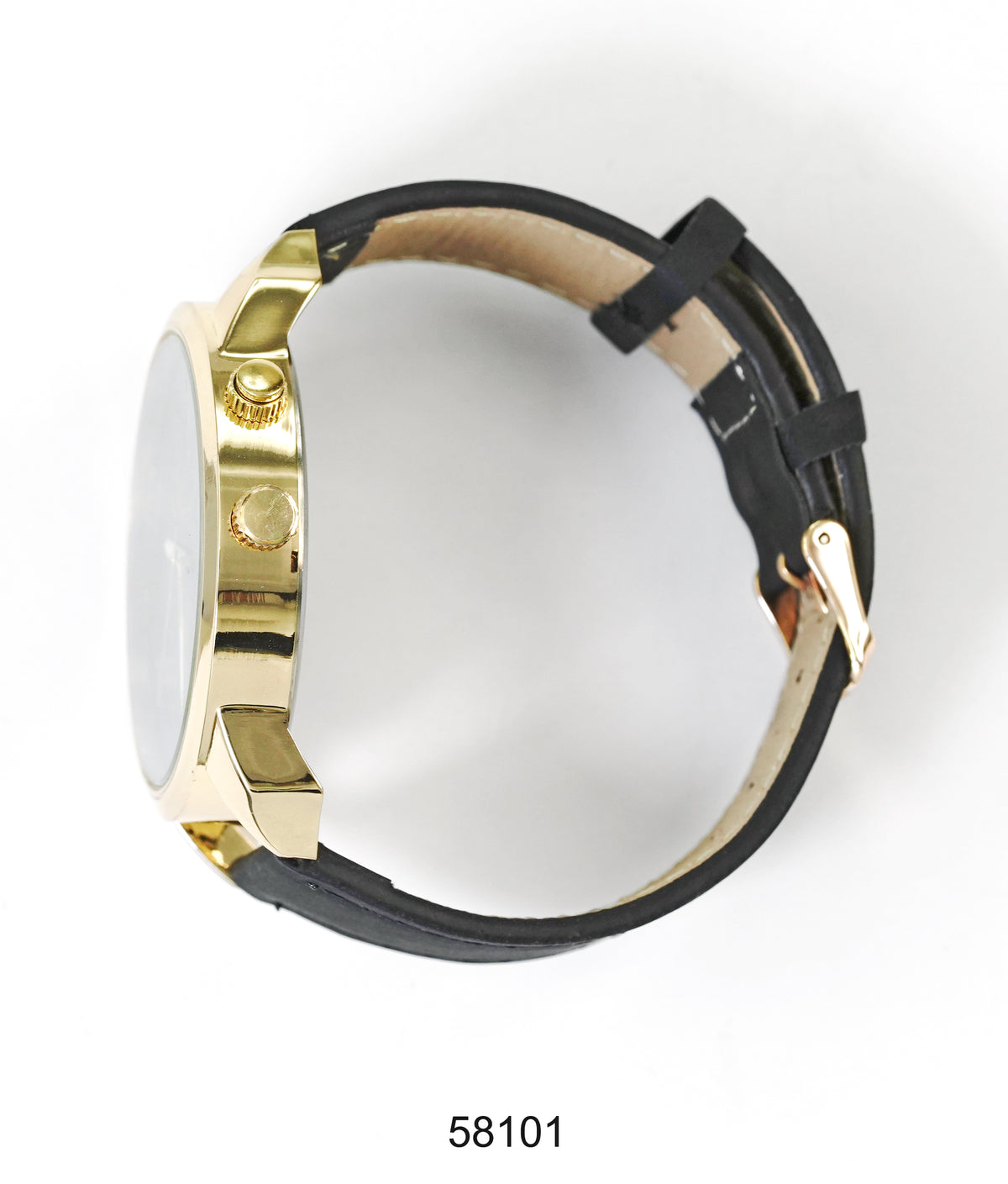 5810-Montres Carlo Faux Leather Band Watch