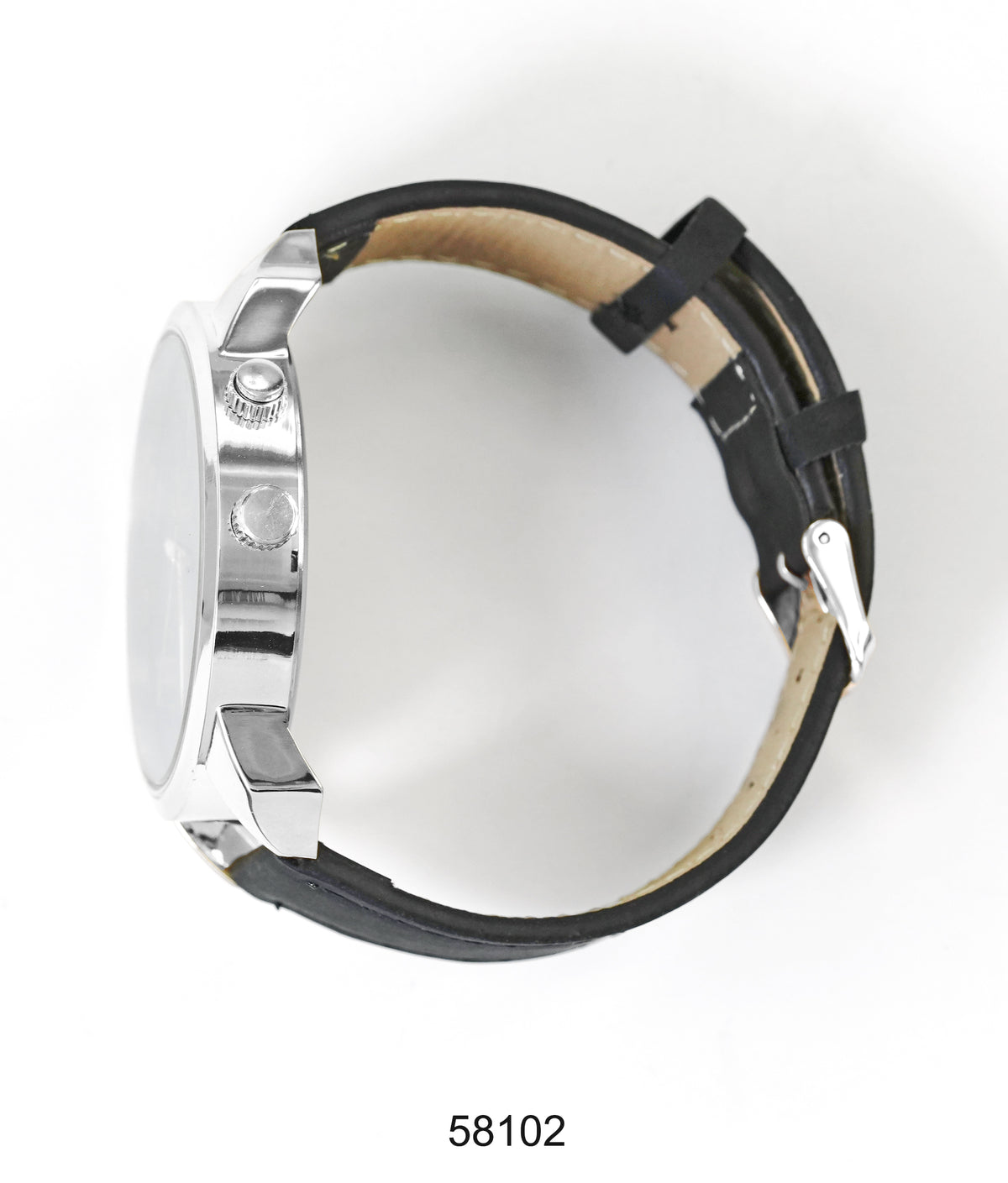5810-Montres Carlo Faux Leather Band Watch