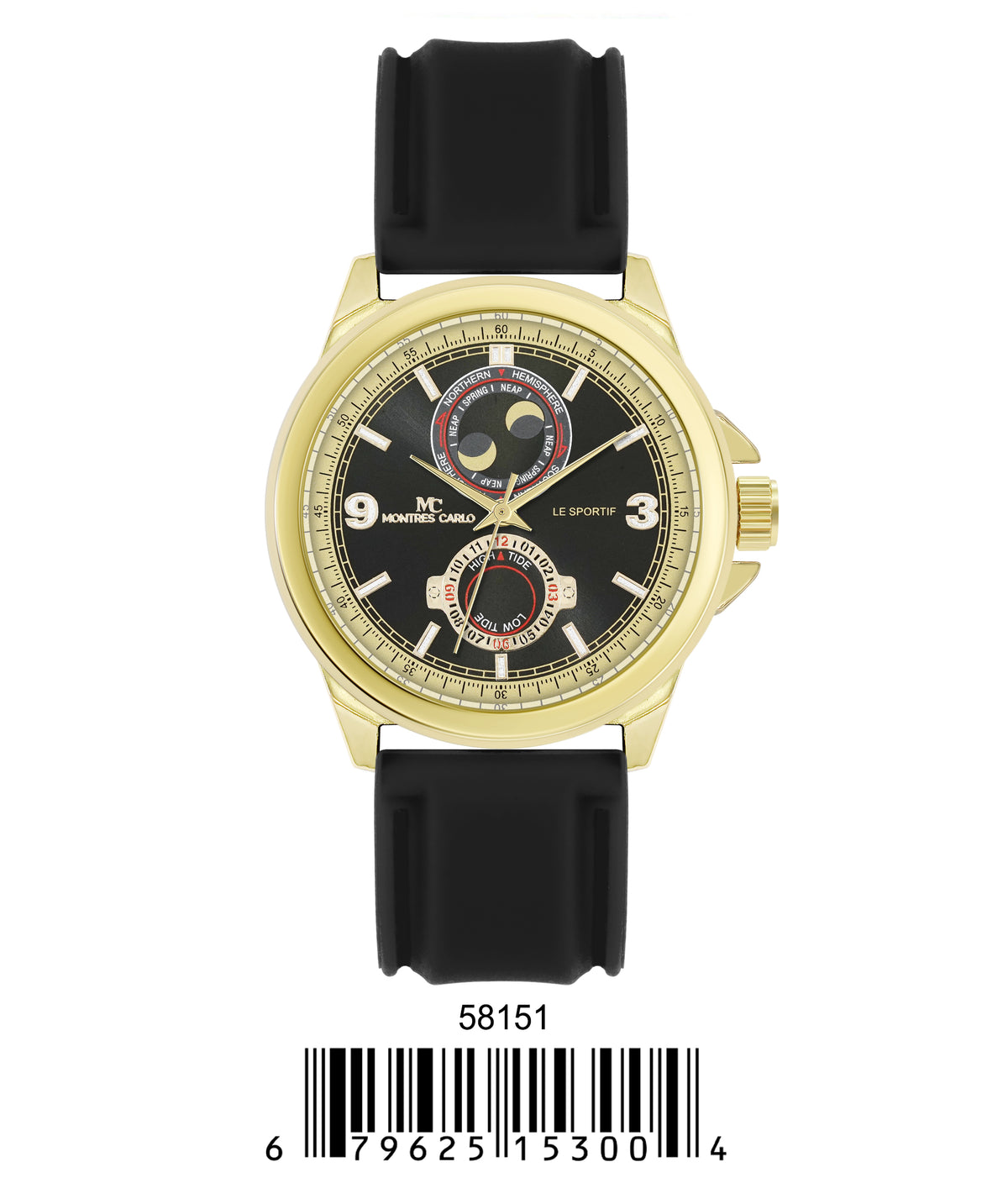 5815-Montres Carlo Silicon Band Watch