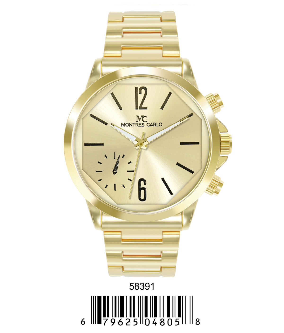 5839-Montres Carlo Metal Band Watch