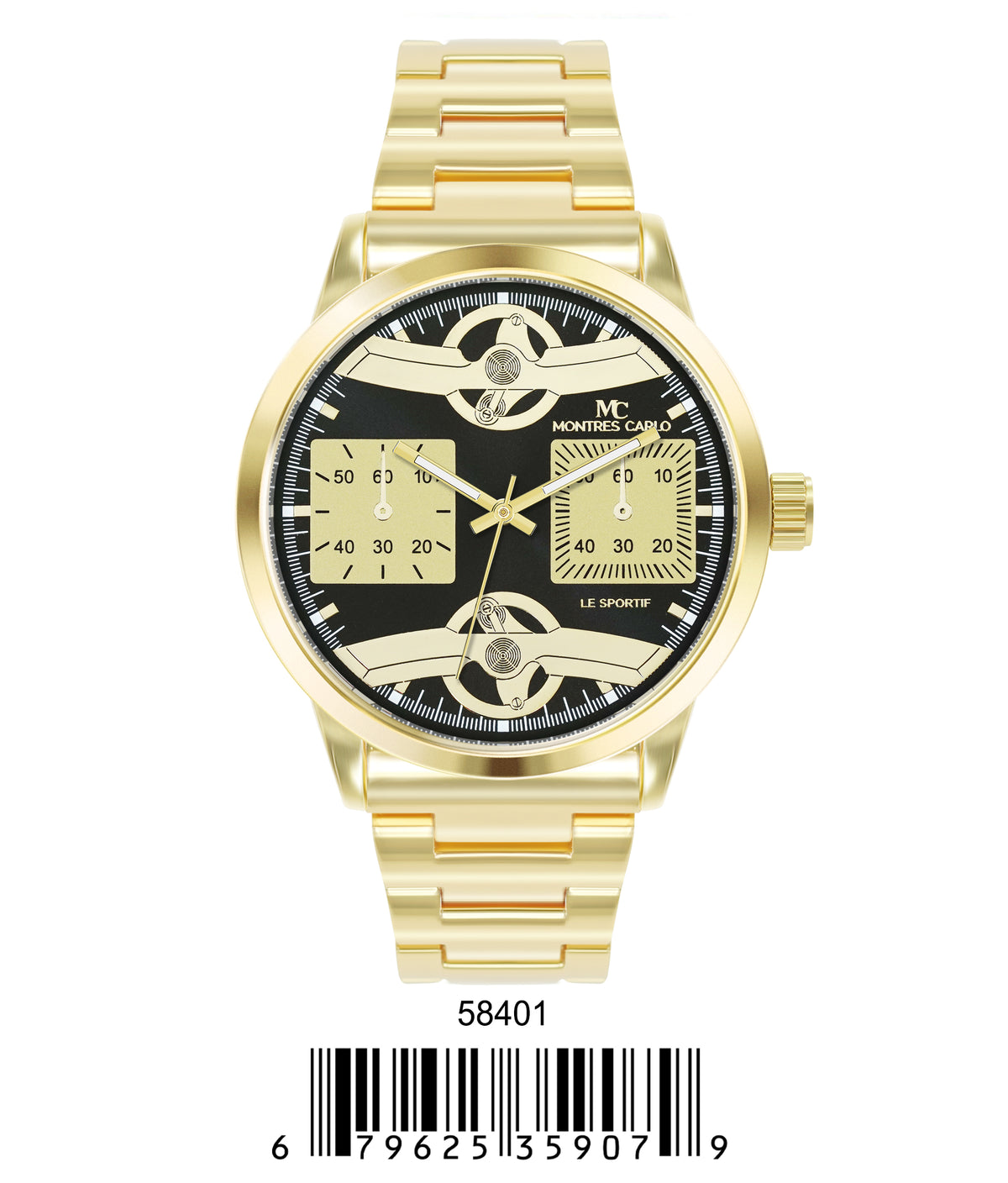 5840-Montres Carlo Metal Band Watch
