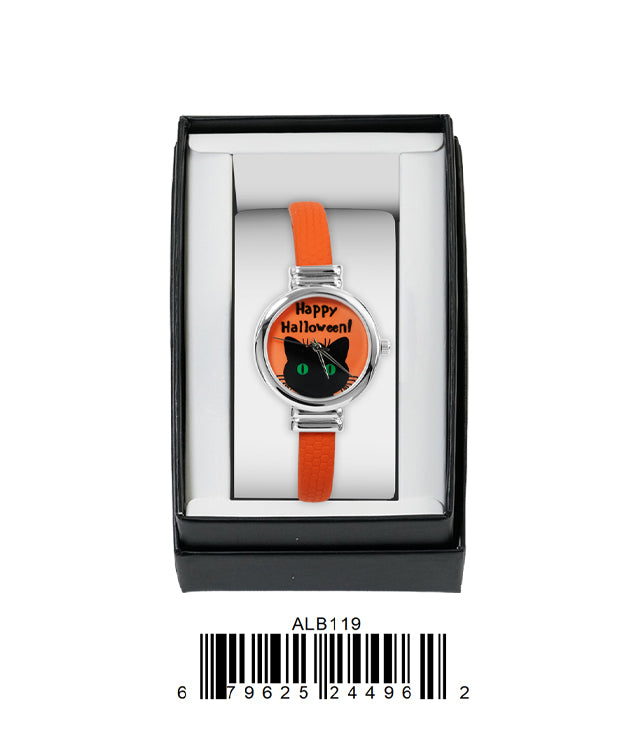 ALB116-Montres Carlo Faux Leather Band Watch