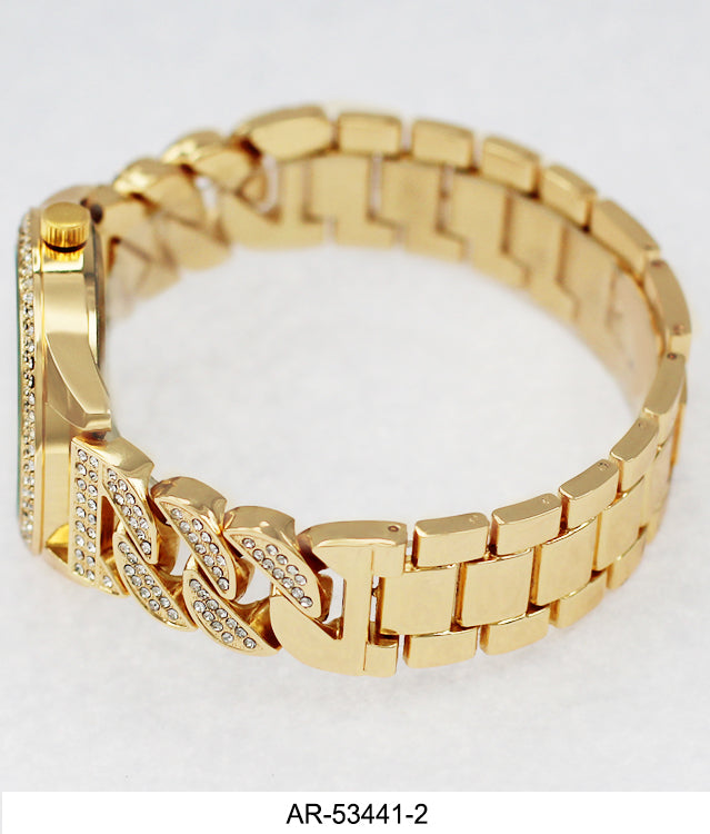 AR-5344 - Boxed Ice Metal Bracelet Watch with Chain