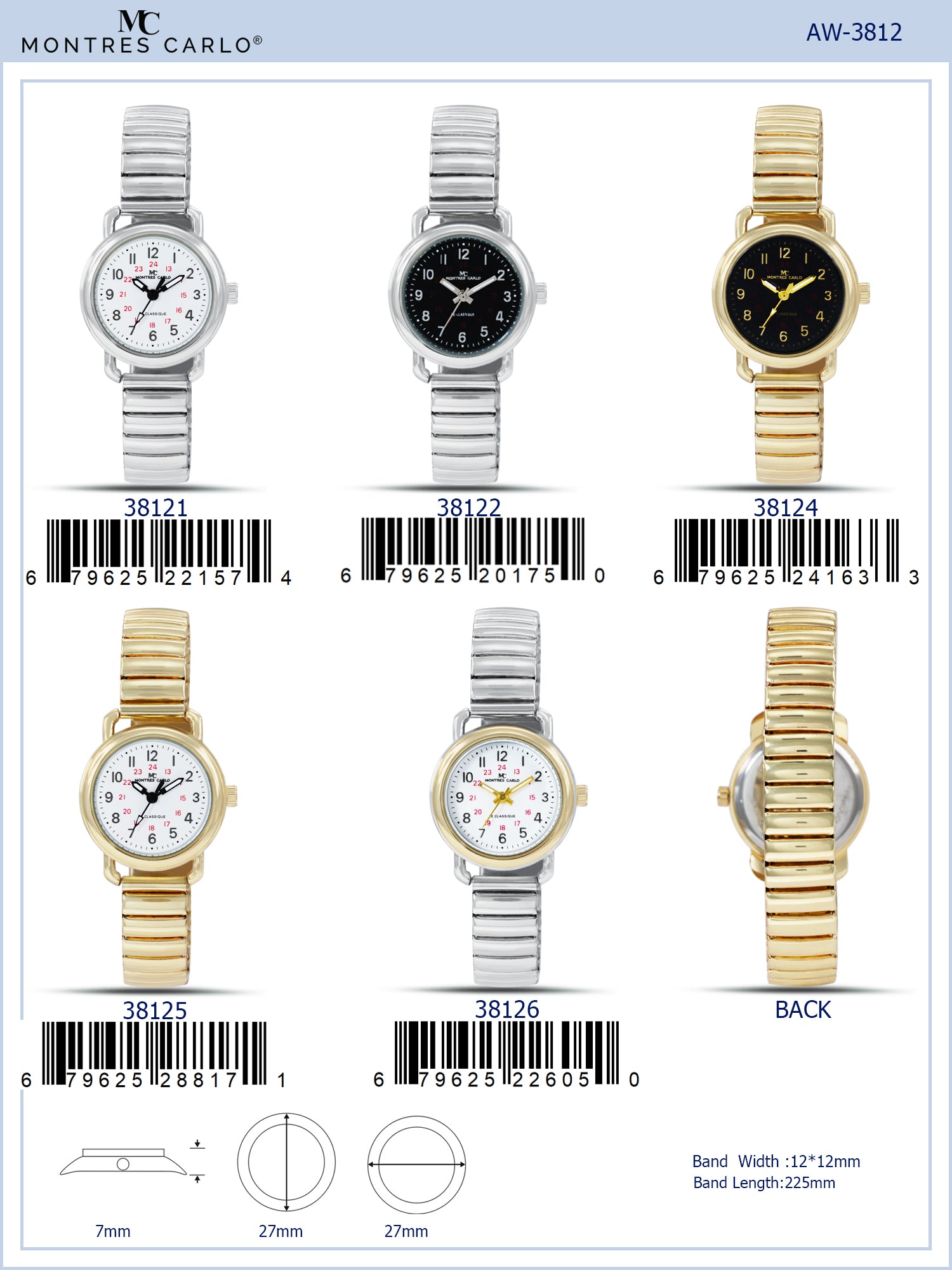 3812 - Reloj de pulsera flexible