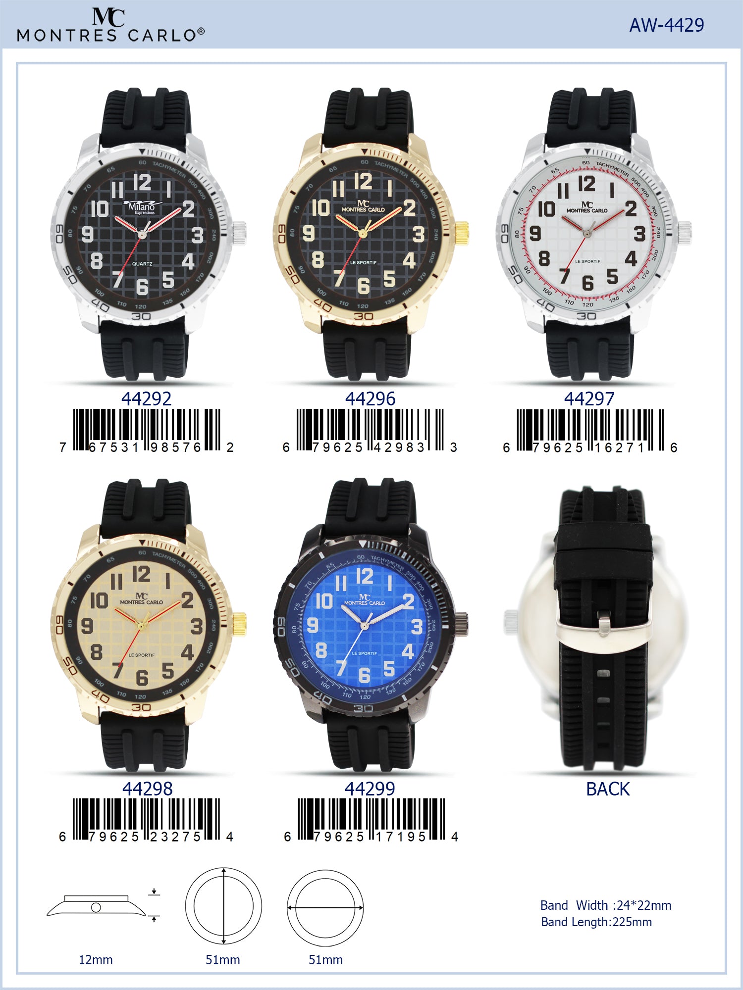 4429 - Reloj con correa de silicona