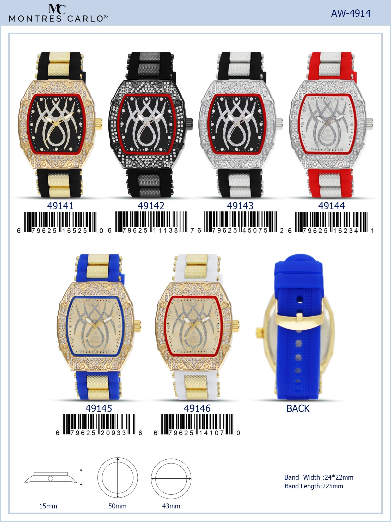 4914 - Reloj con correa bala