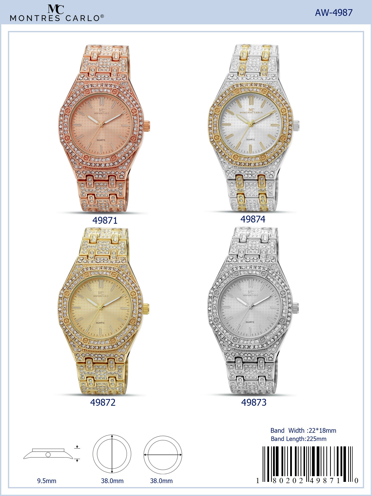 4987 - Reloj con correa de metal