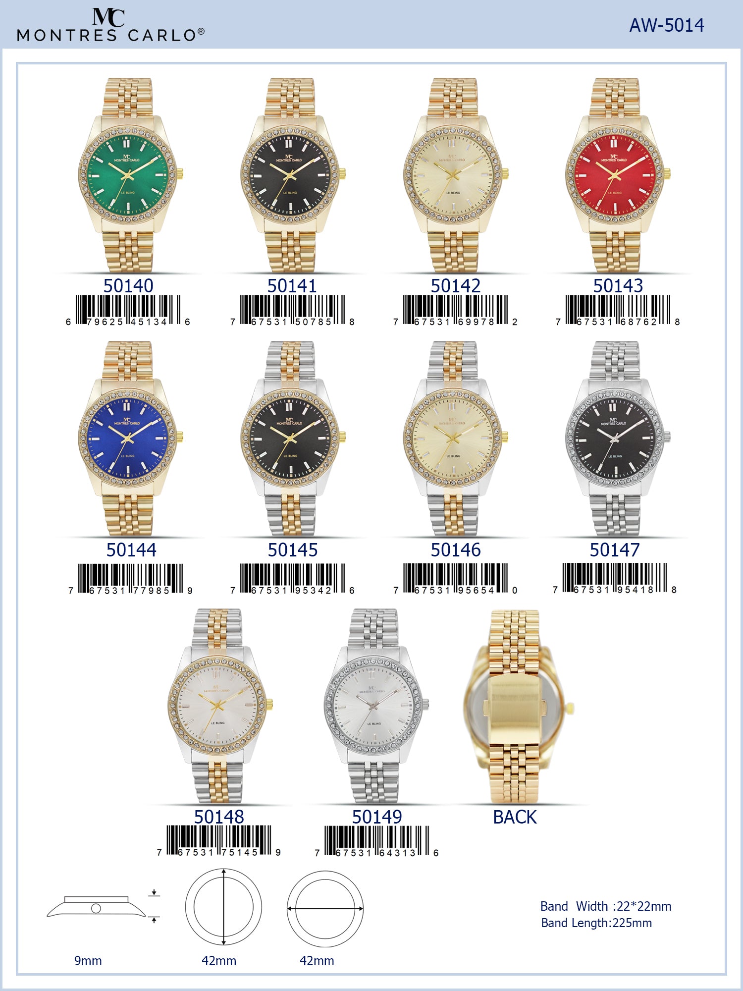 5014 - Reloj con correa de metal