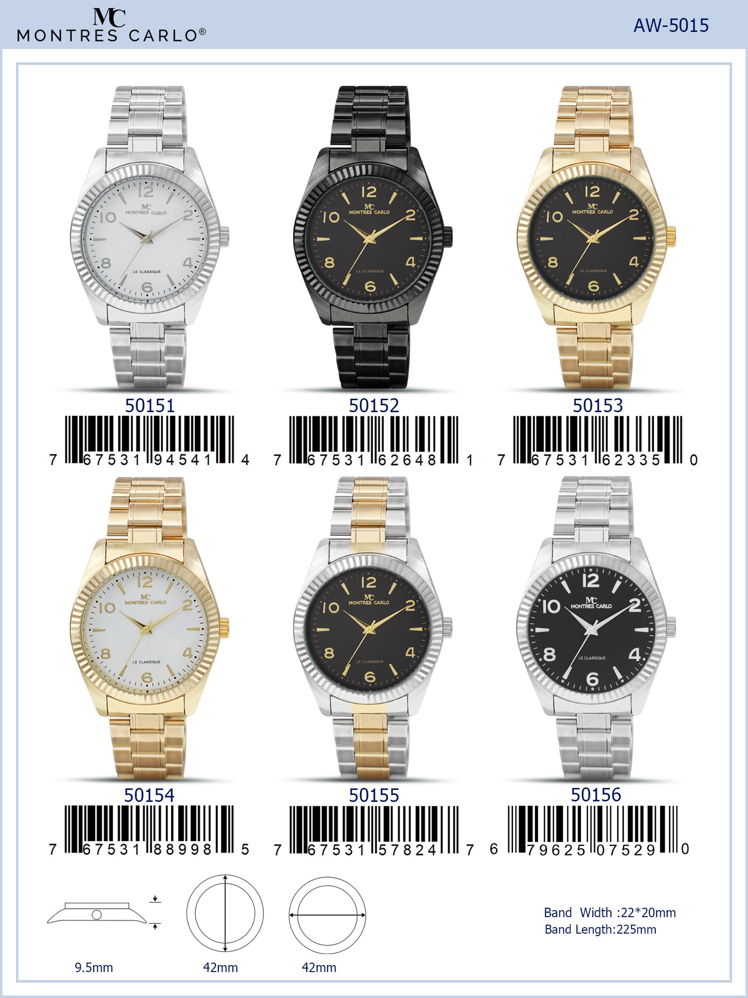5015 - Reloj con correa de metal