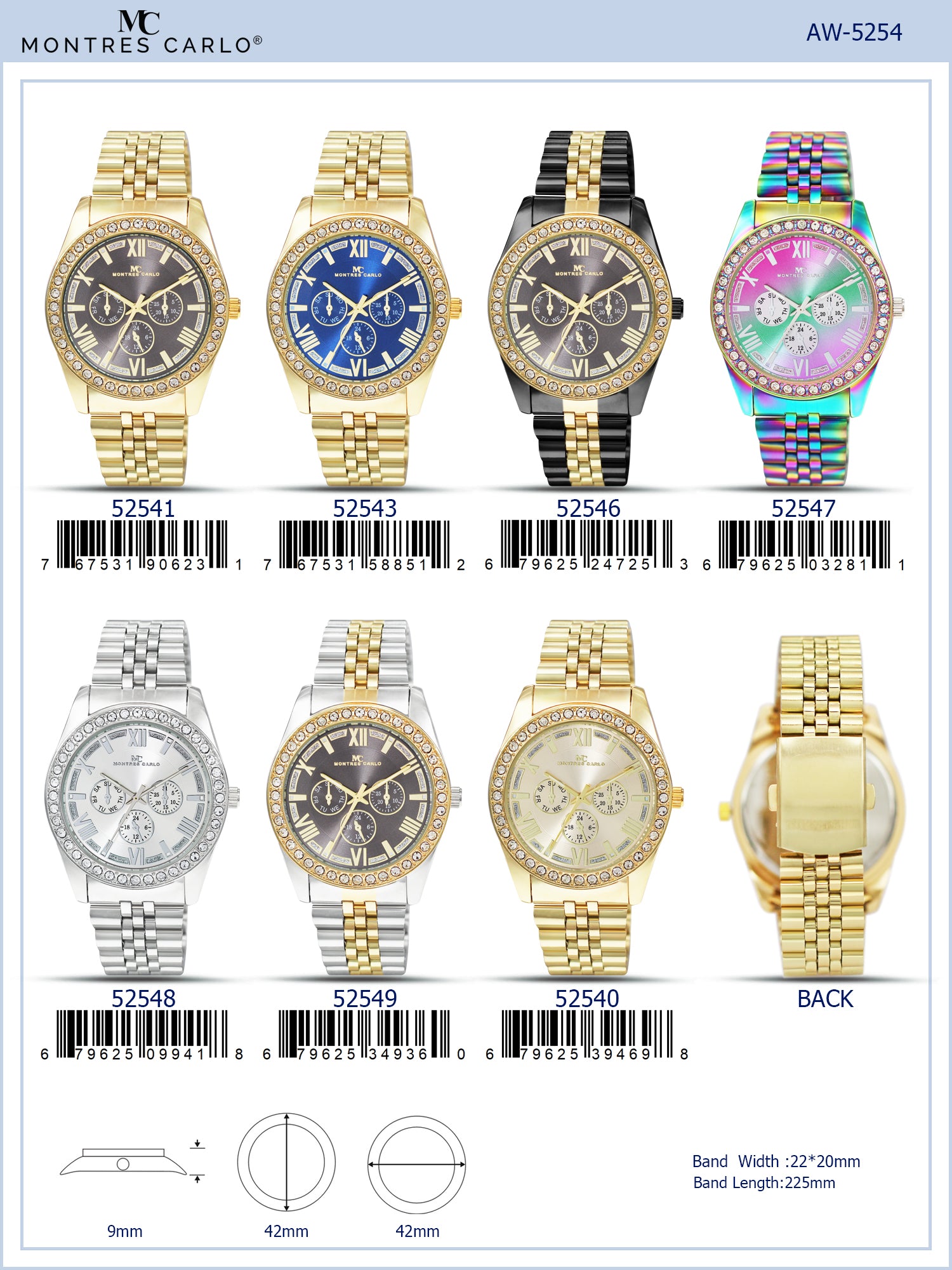 5254 - Reloj con correa de metal