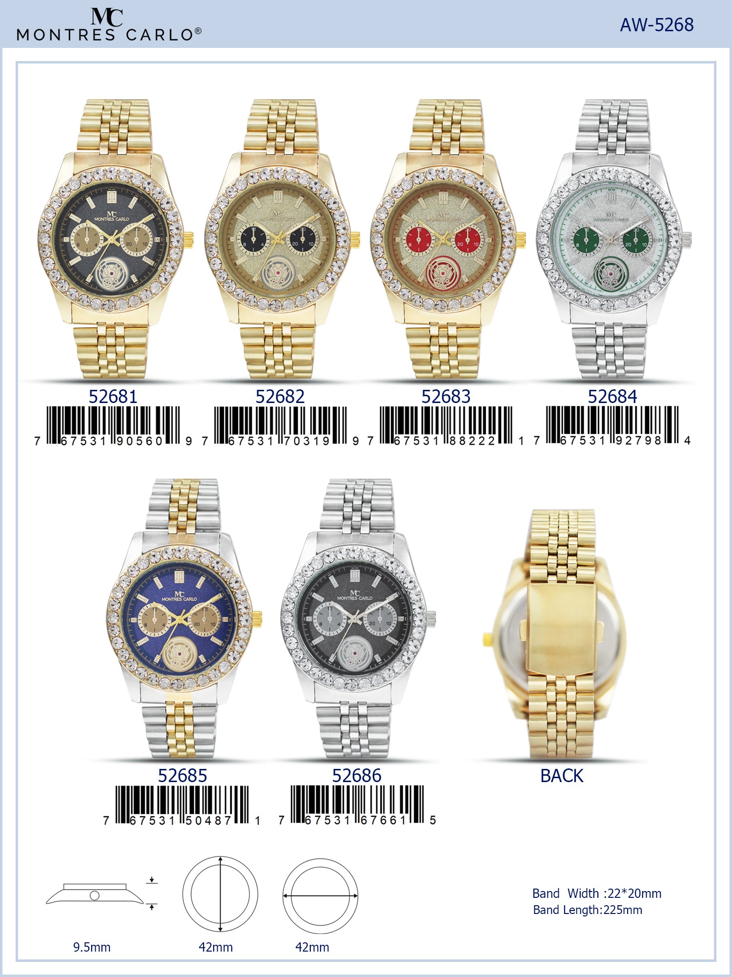5268 - Reloj con correa de metal