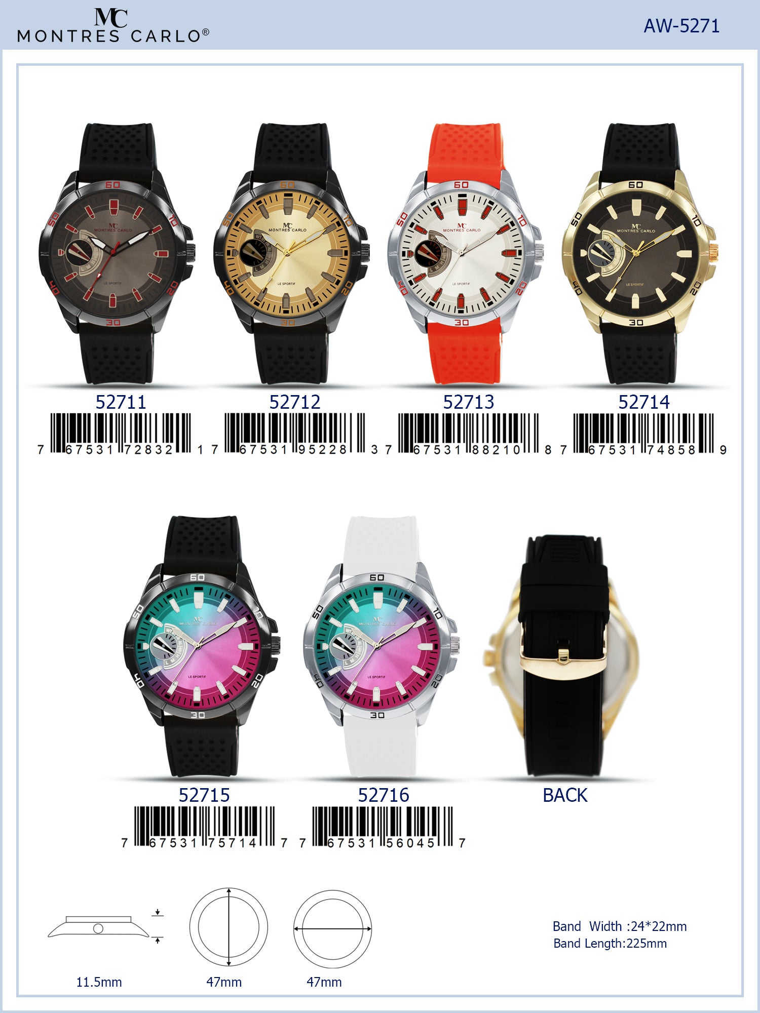 5271 - Silicon Band Watch