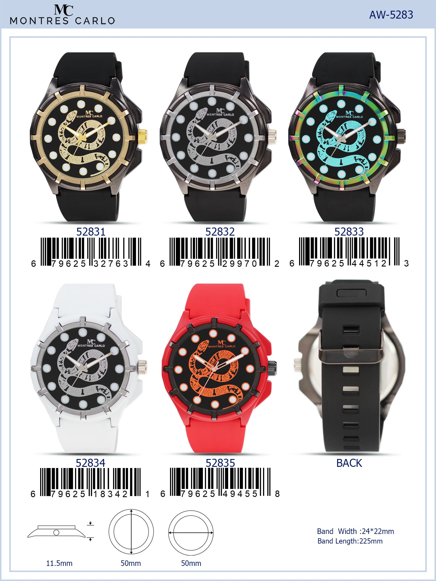 5283 - Silicon Band Watch