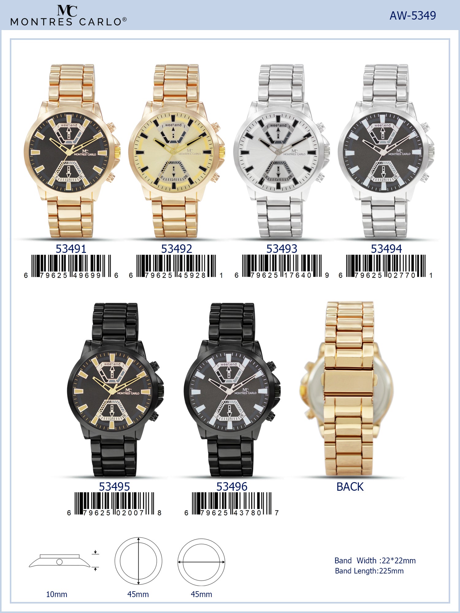 5349 - Metal Band Watch