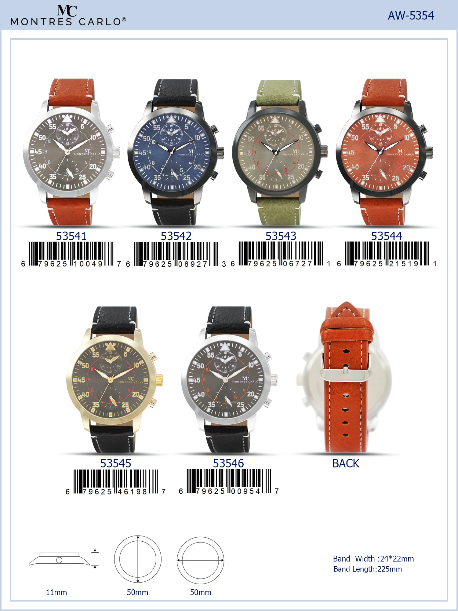 5354 - Faux Leather Band Watch